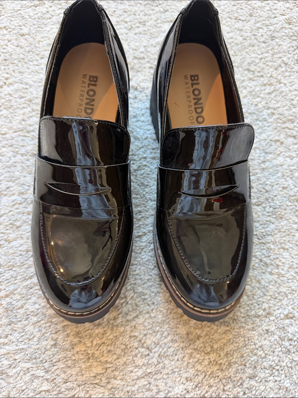 Blondo Black Patent Penny Loafers